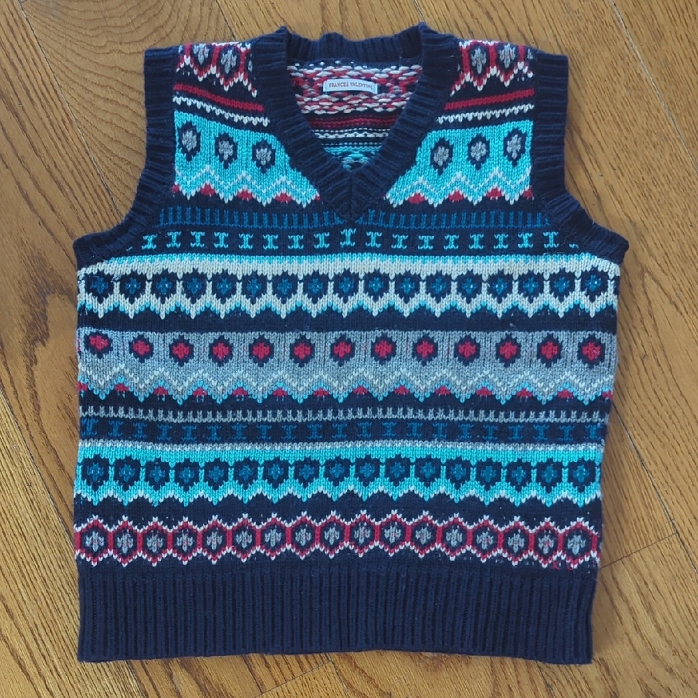 Frances Valentine Eryn Fair Isle Sweater Vest